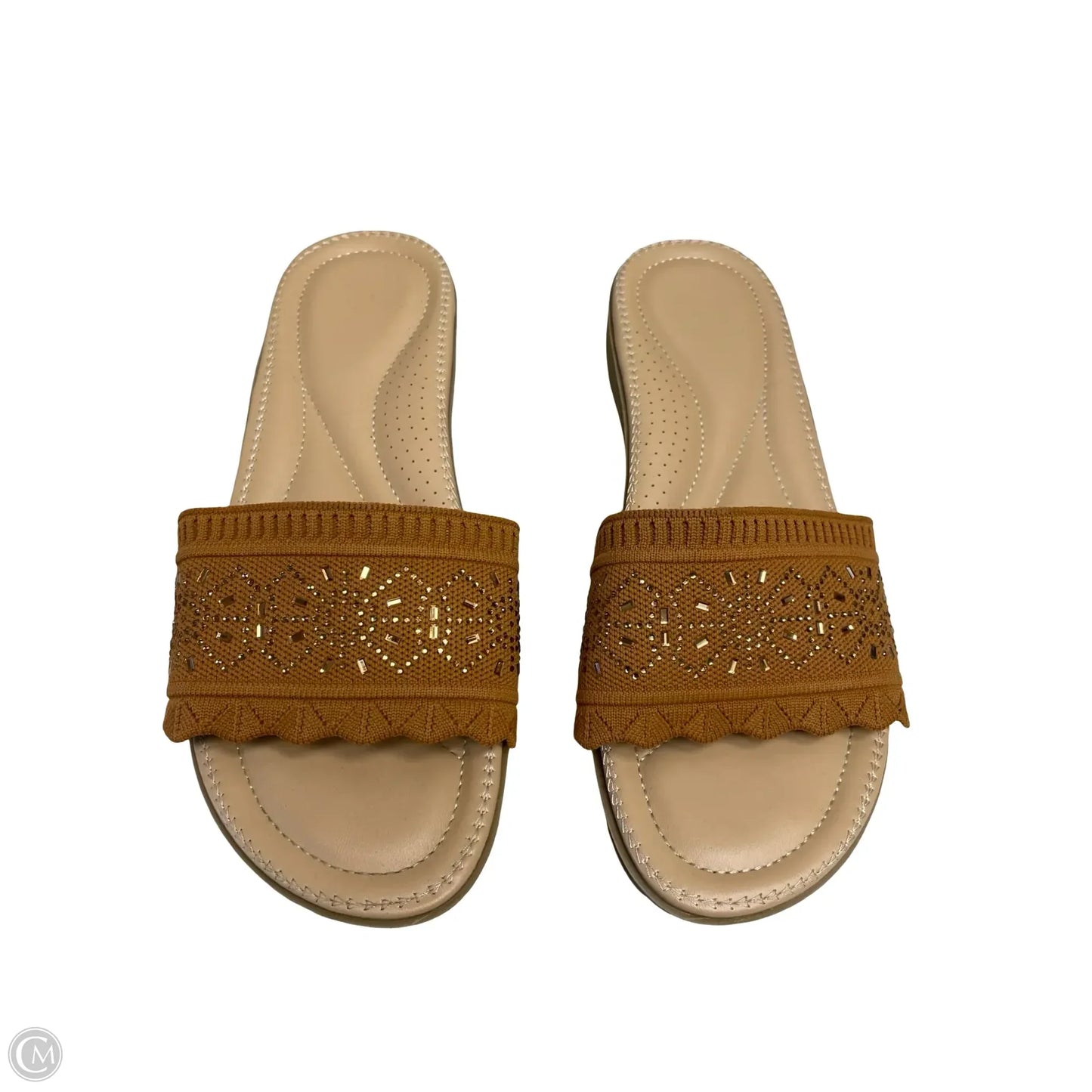 Sandals Flats By Clothes Mentor In Brown, Size: 11