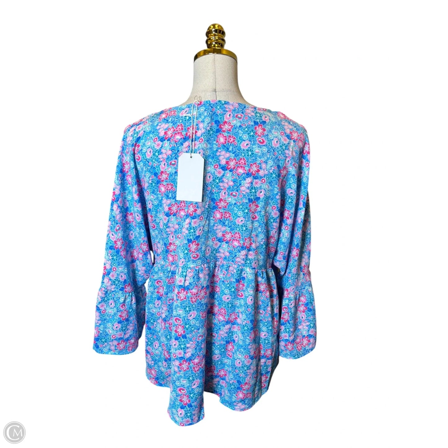 Top 3/4 Sleeve By Emily Wonder In Floral Print, Size: M