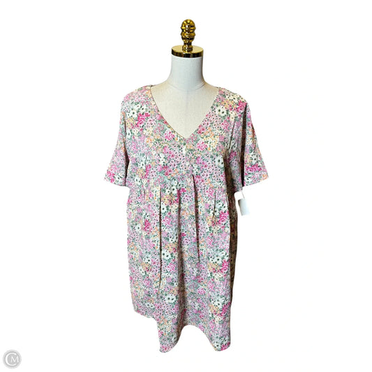 Dress Casual Short By Emily Wonder In Floral Print, Size: L