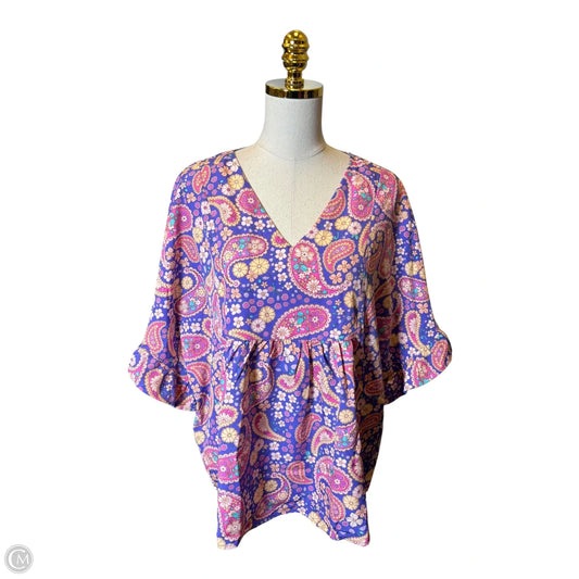 Top Short Sleeve By Emily Wonder In Multi-colored, Size: M