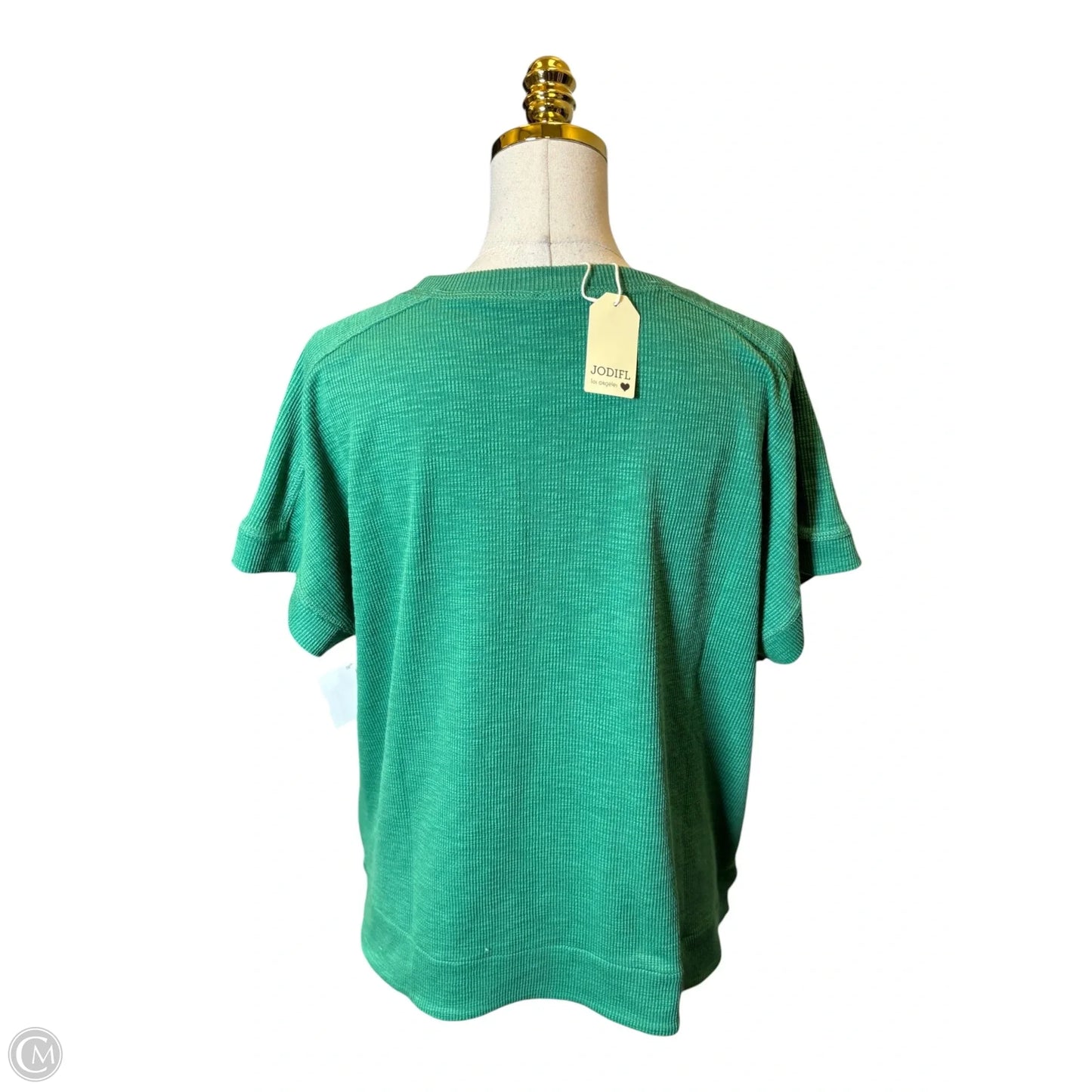 Top Short Sleeve By Jodifl In Green, Size: L
