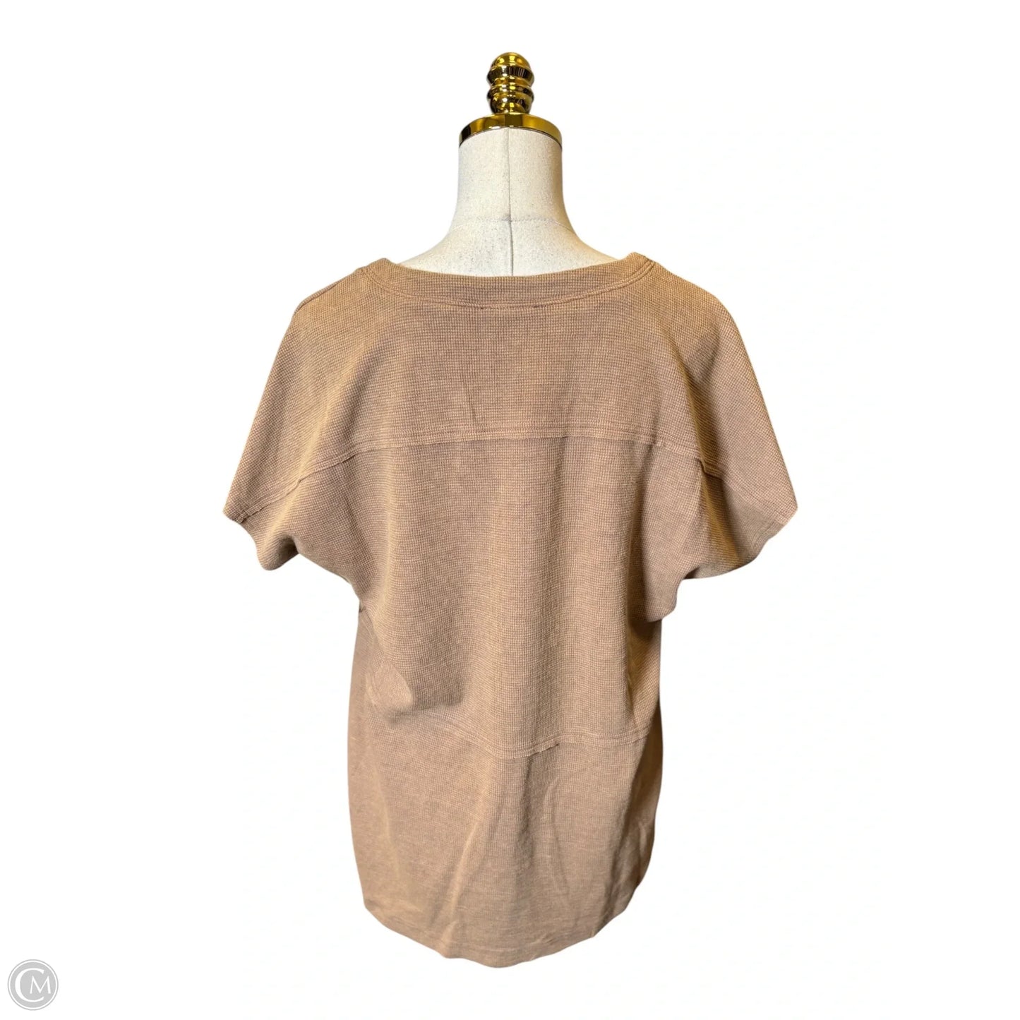 Top Short Sleeve By Heyson In Brown, Size: L