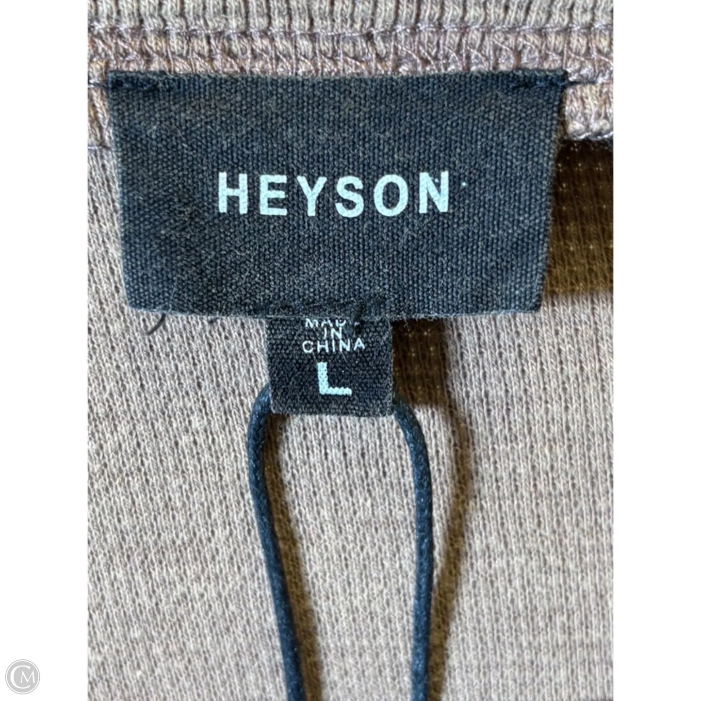 Top Short Sleeve By Heyson In Brown, Size: L