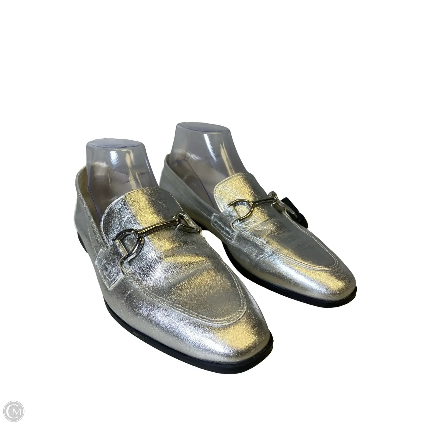 Shoes Flats By Zara In Silver, Size: 9.5