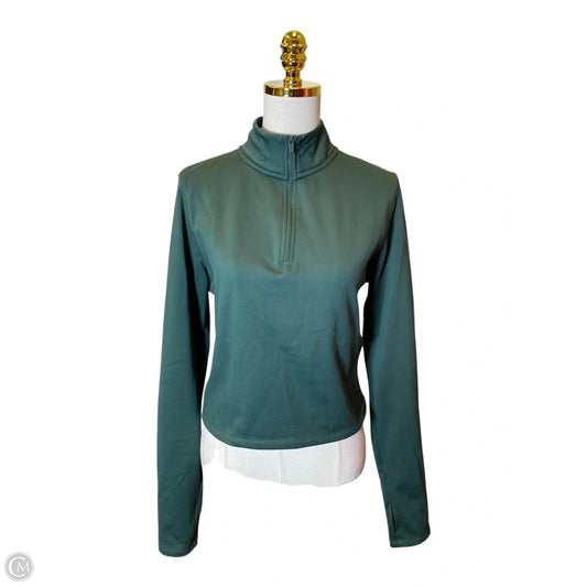 Athletic Top Long Sleeve Collar By Fabletics In Green, Size: Xl