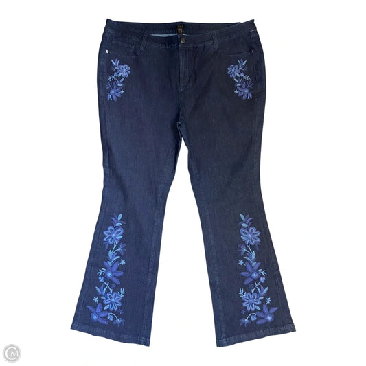 Jeans Flared By Gilli In Navy, Size: 18