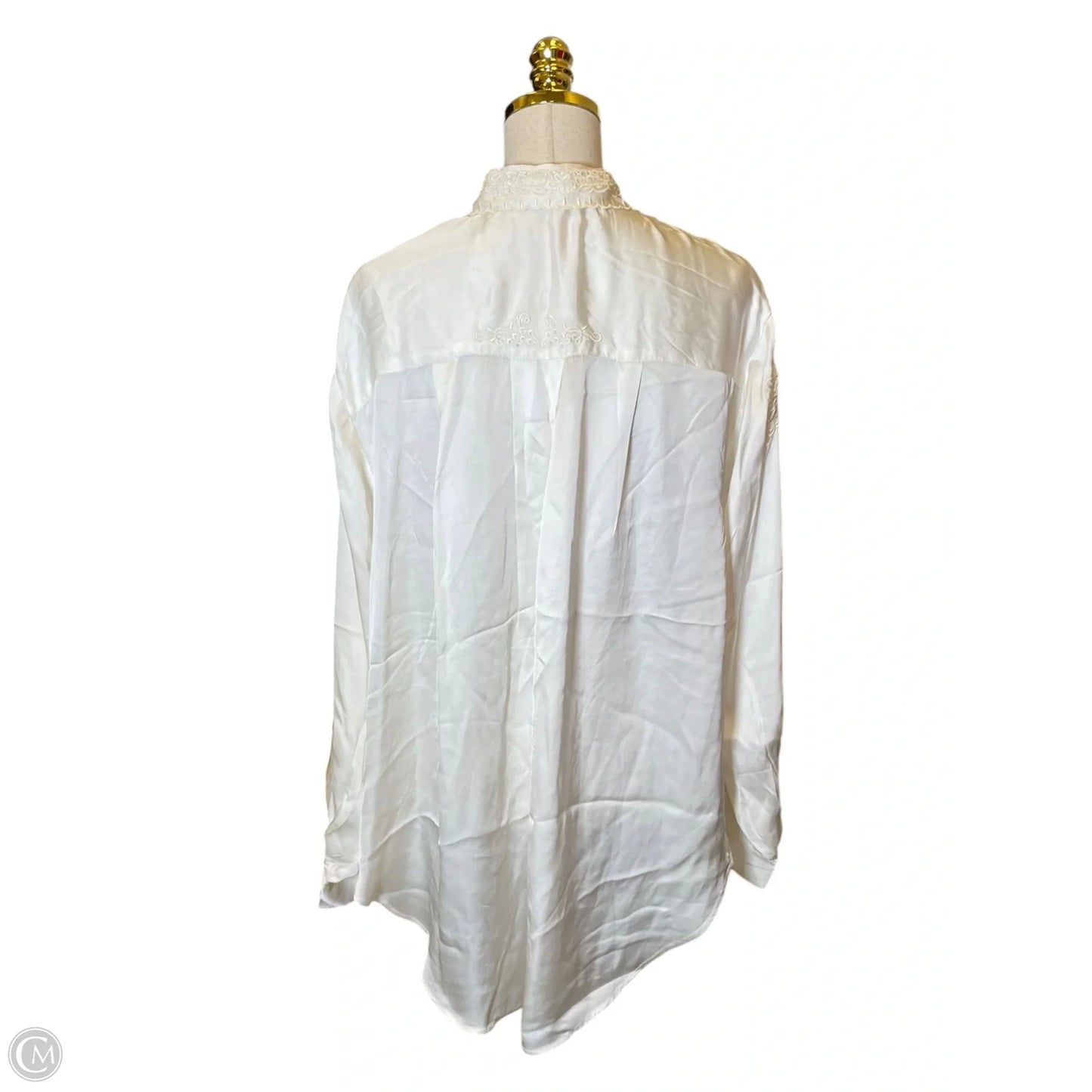 Blouse Long Sleeve By Free People In Cream, Size: Xl