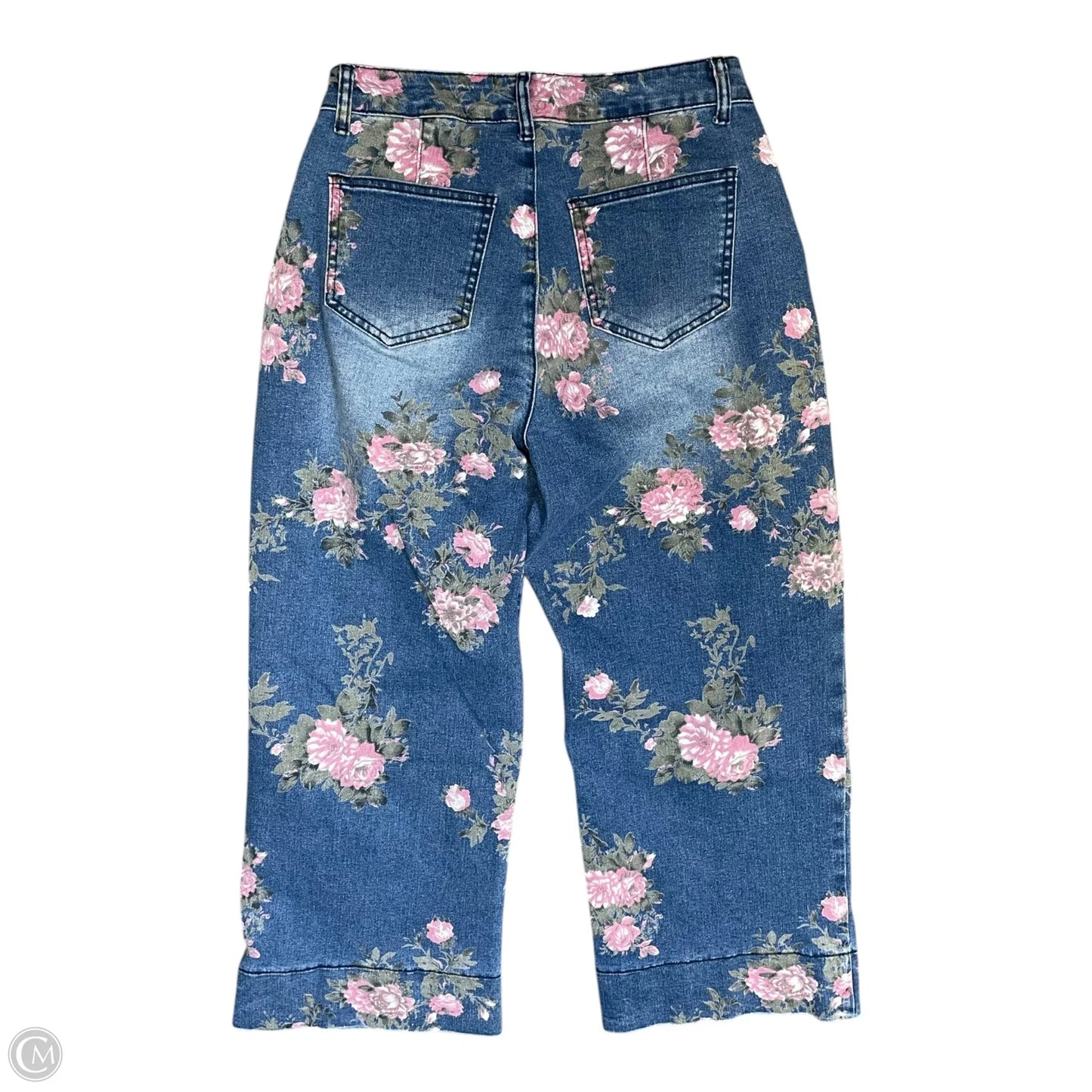 Jeans Cropped By Clothes Mentor In Floral Print, Size: M