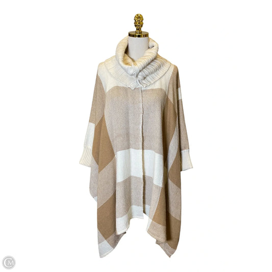 Shawl By Clothes Mentor In Black & Cream, Size: Osfm