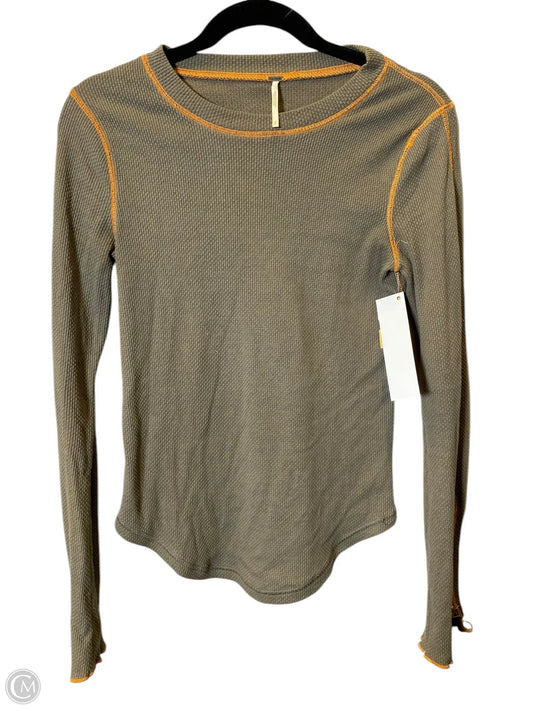 Top Long Sleeve By Free People In Green, Size: S