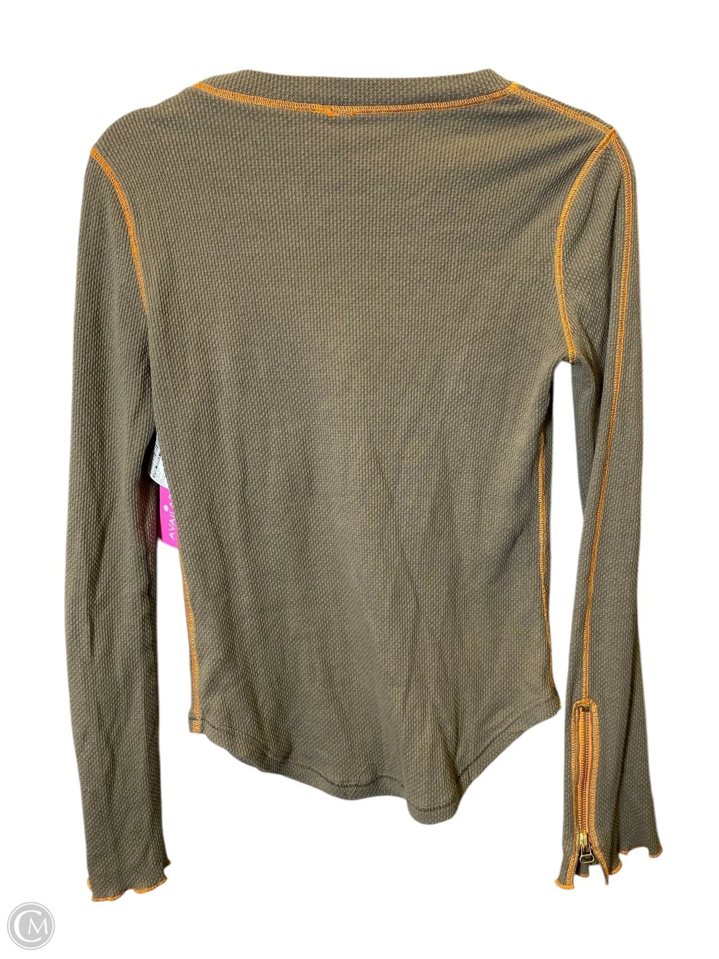 Top Long Sleeve By Free People In Green, Size: S