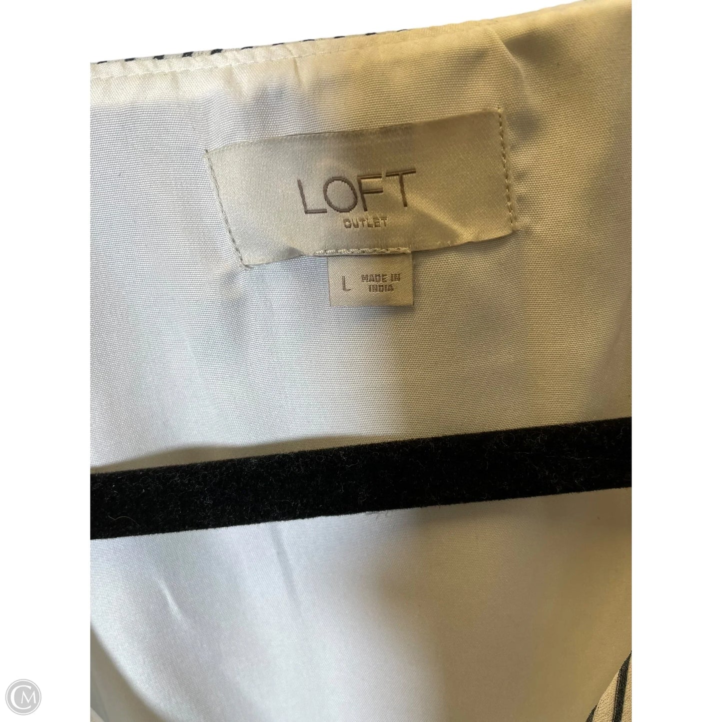 Top Long Sleeve By Loft In Striped Pattern, Size: L