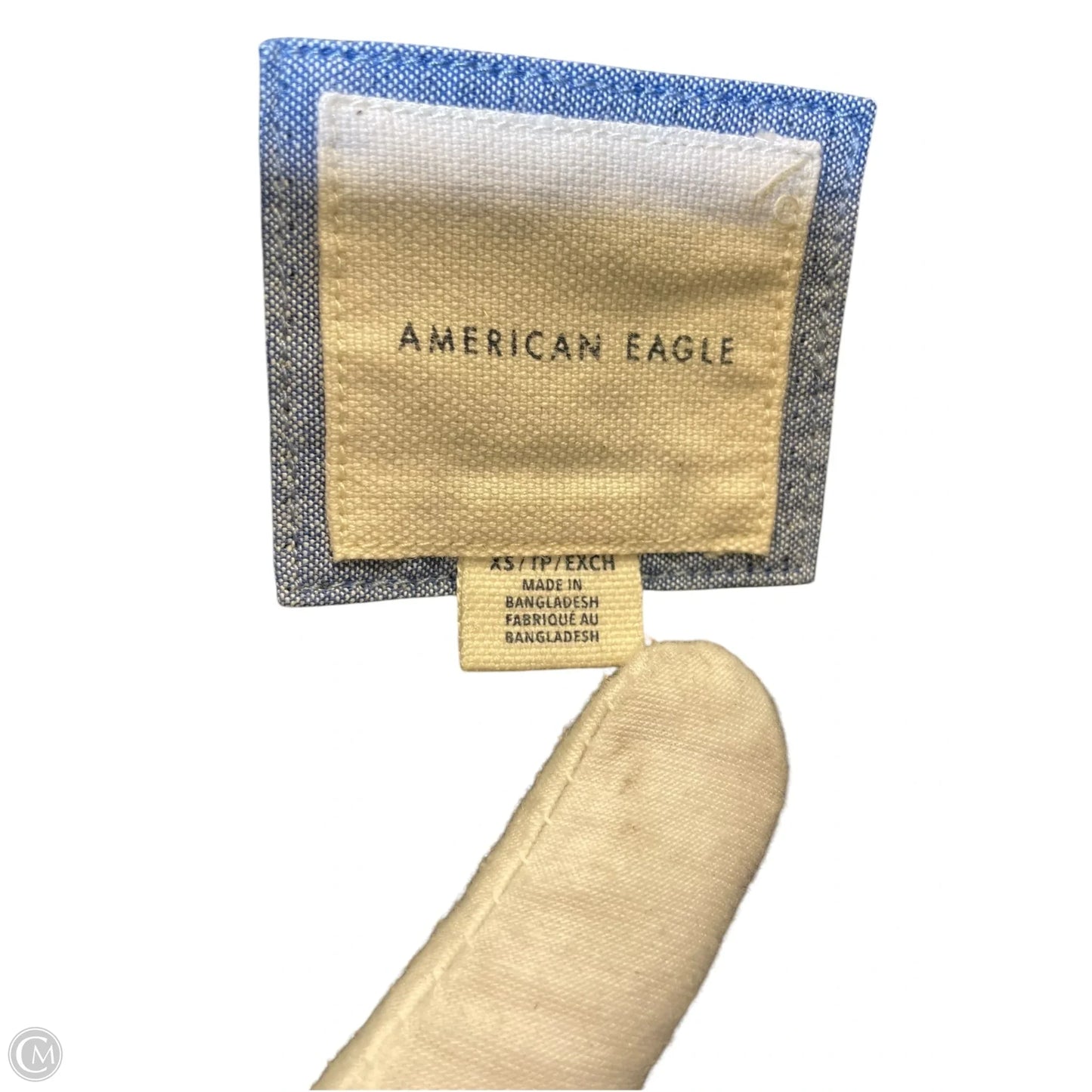 Blouse Long Sleeve By American Eagle In Green, Size: Xs