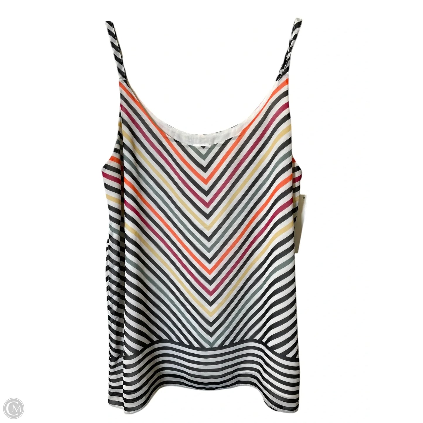 Top Sleeveless By Cabi In Multi-colored, Size: L