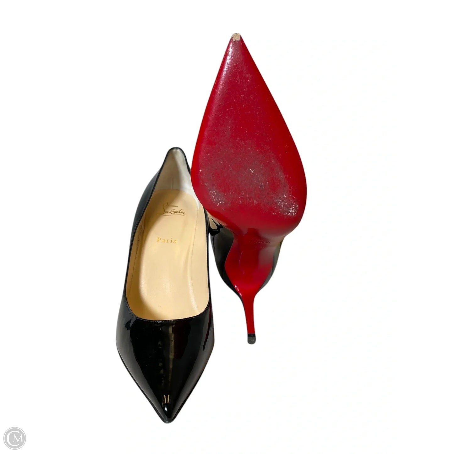 Shoes Luxury Designer By Christian Louboutin In Black, Size: 43