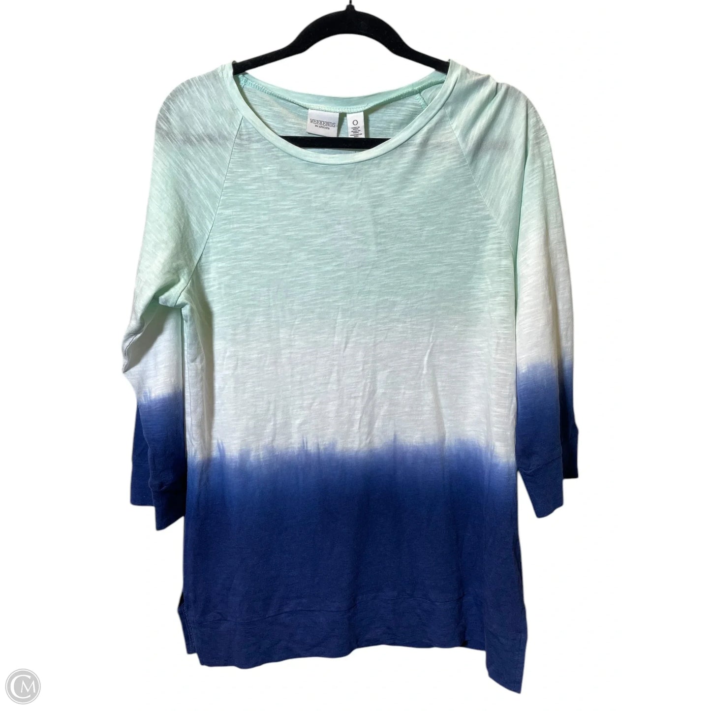 Top 3/4 Sleeve By Chicos In Multi-colored, Size: M