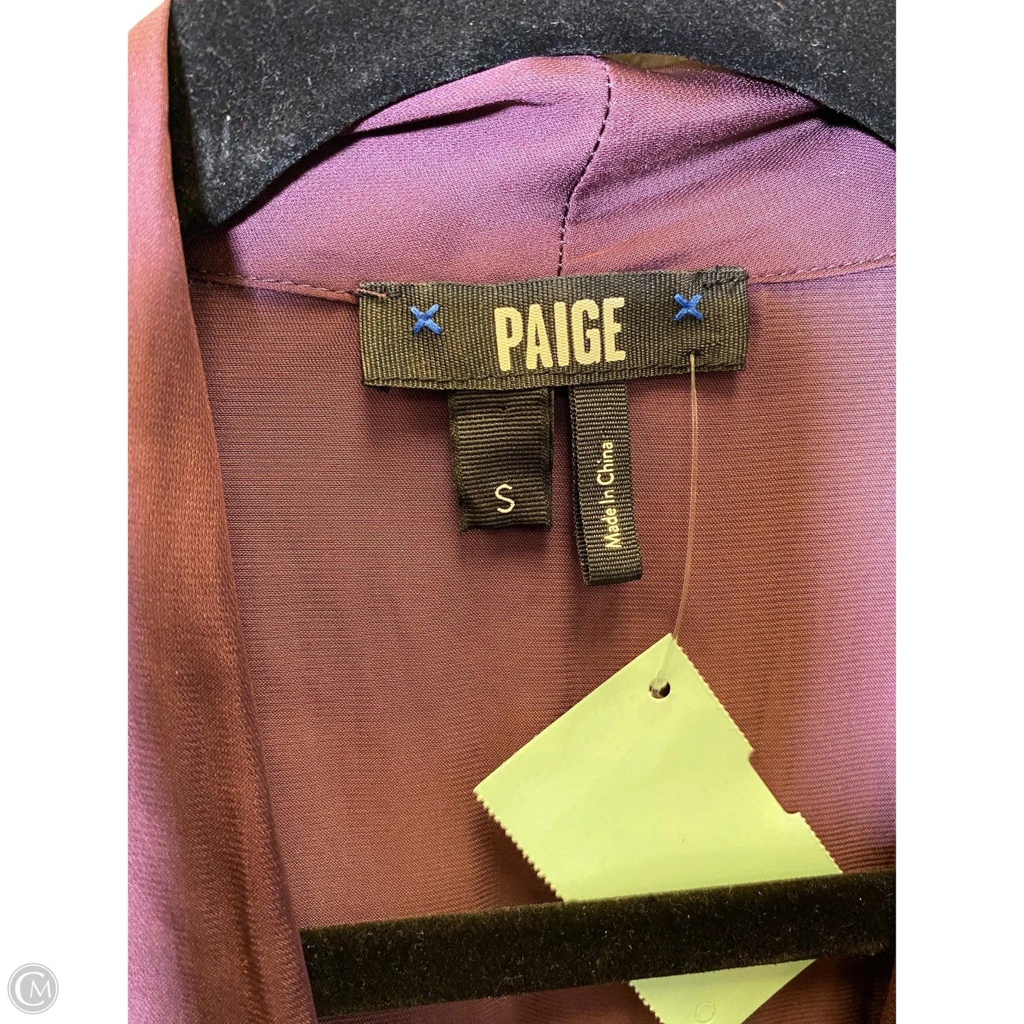 Top Long Sleeve By Paige In Maroon, Size: S
