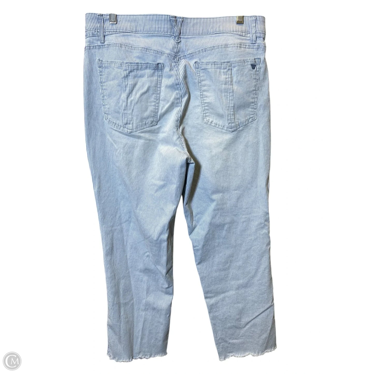 Jeans Cropped By Wit & Wisdom In Striped Pattern, Size: 14