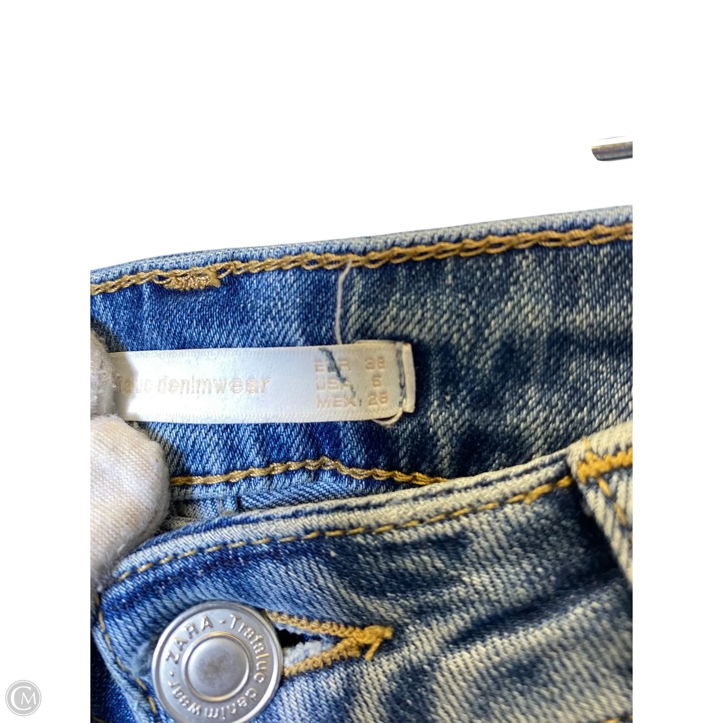 Jeans Skinny By Zara In Blue, Size: 6