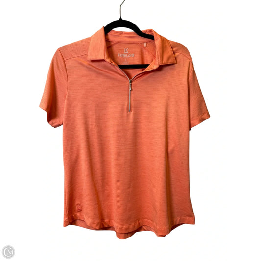 Athletic Top Short Sleeve By Clothes Mentor In Orange, Size: L