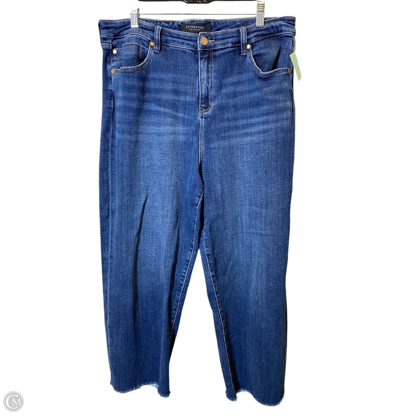Jeans Wide Leg By Liverpool In Blue, Size: 14