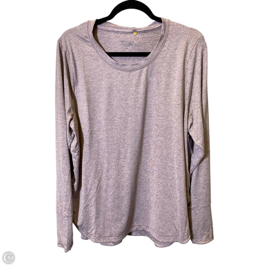 Athletic Top Long Sleeve Collar By Athleta In Purple, Size: 1x