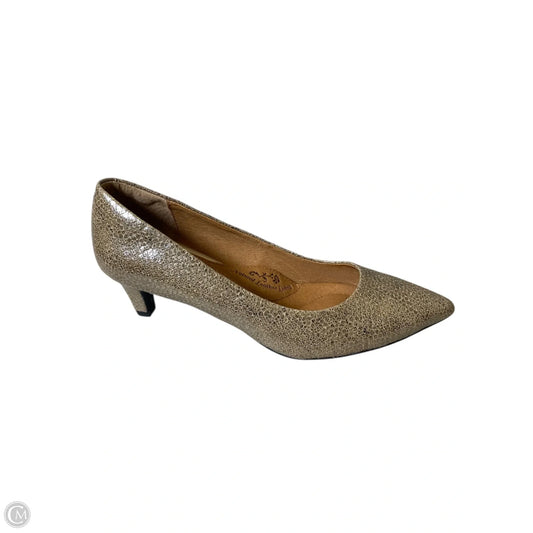 Shoes Heels Kitten By Sofft In Bronze, Size: 7