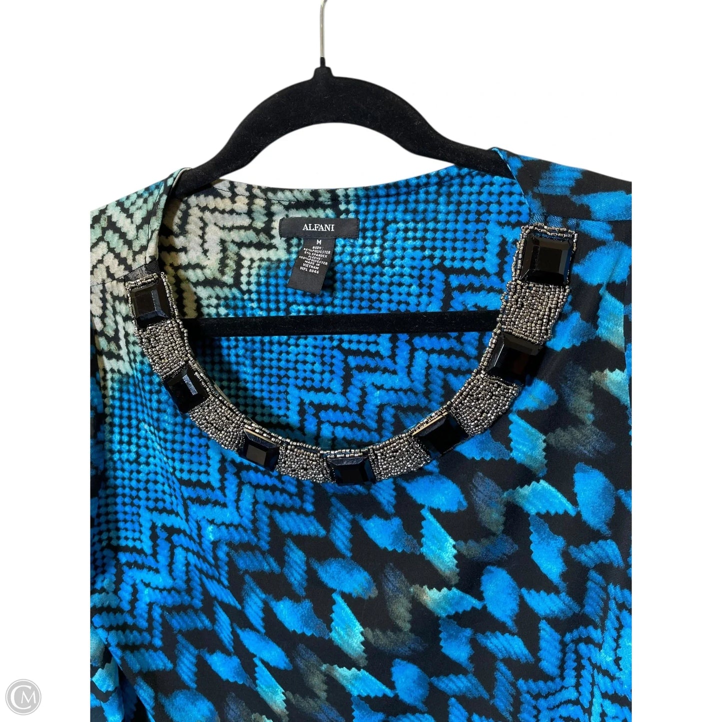 Top 3/4 Sleeve By Alfani In Multi-colored, Size: M