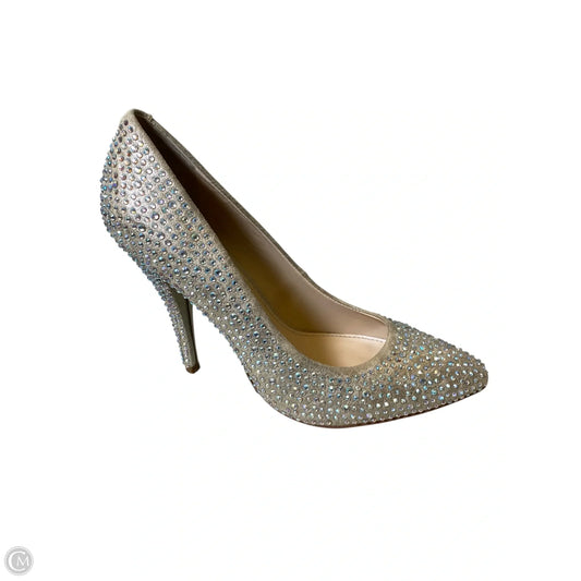 Shoes Heels Stiletto By Betsey Johnson In Gold, Size: 8