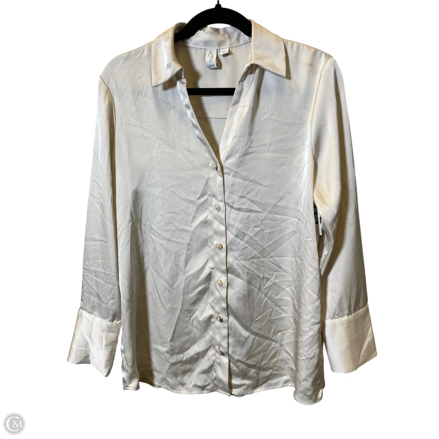 Blouse Long Sleeve By Joie In Cream, Size: S