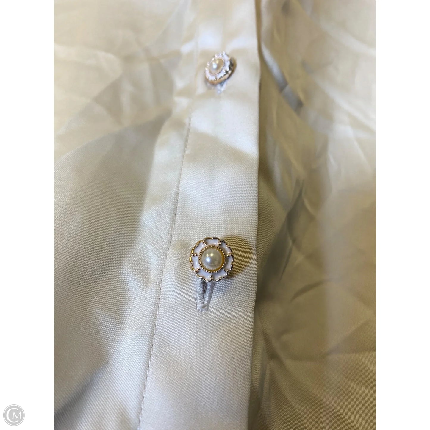 Blouse Long Sleeve By Joie In Cream, Size: S