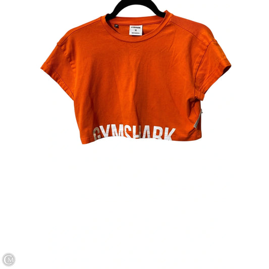 Athletic Top Short Sleeve By Gym Shark In Orange, Size: Xs