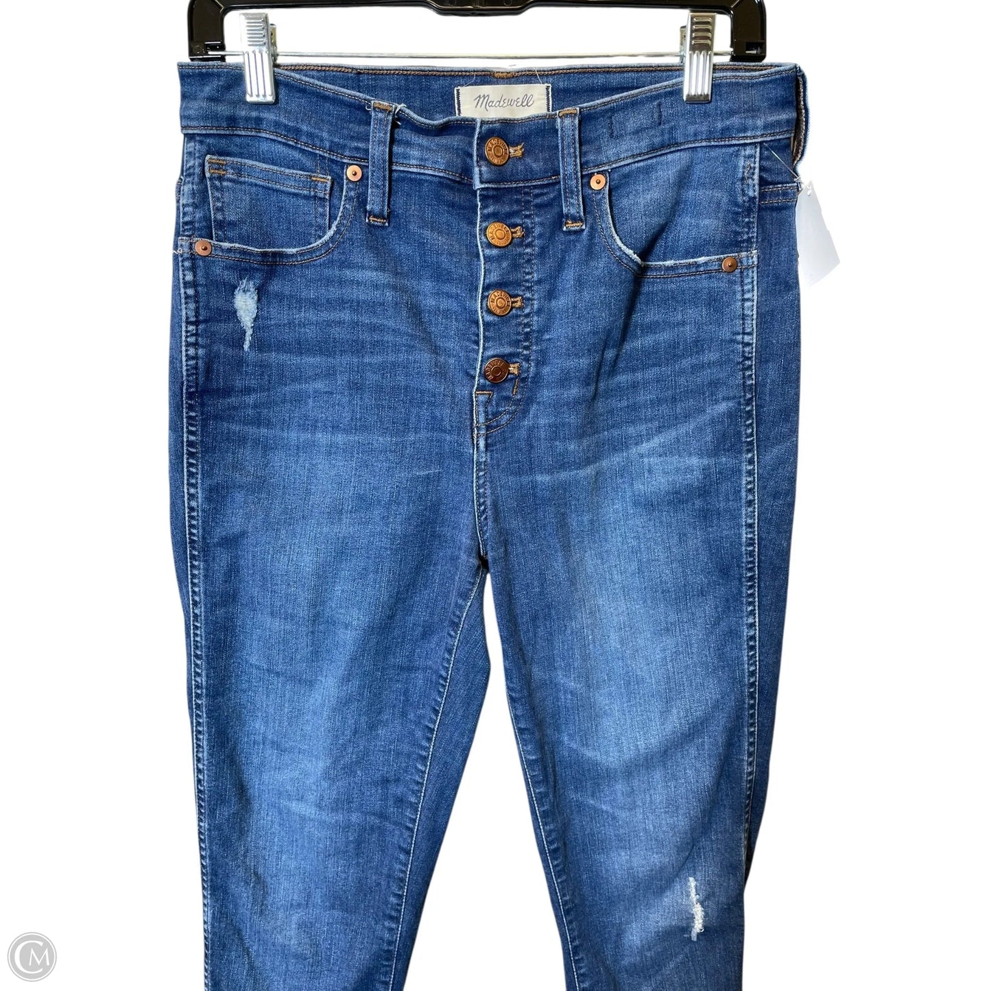 Jeans Skinny By Madewell In Blue Denim, Size: 6