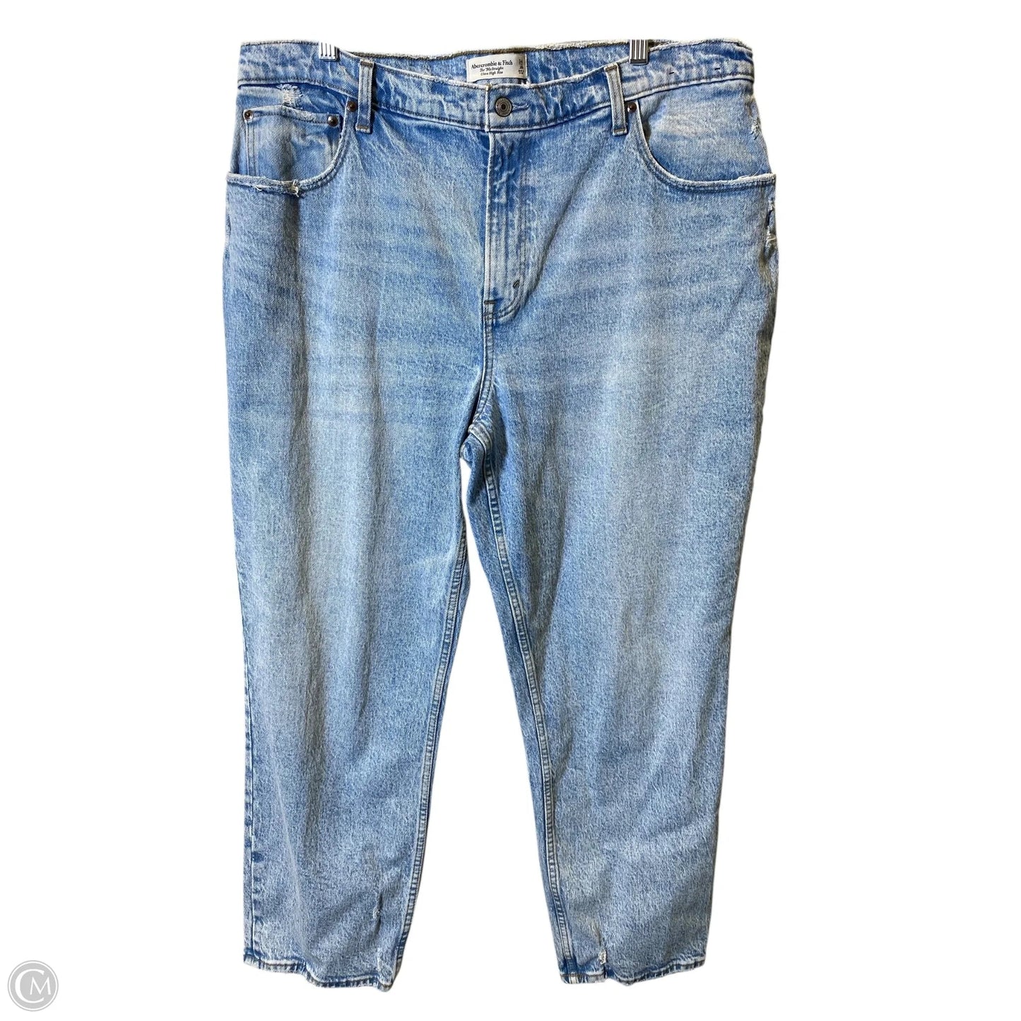 Jeans Straight By Abercrombie And Fitch In Blue Denim, Size: 18