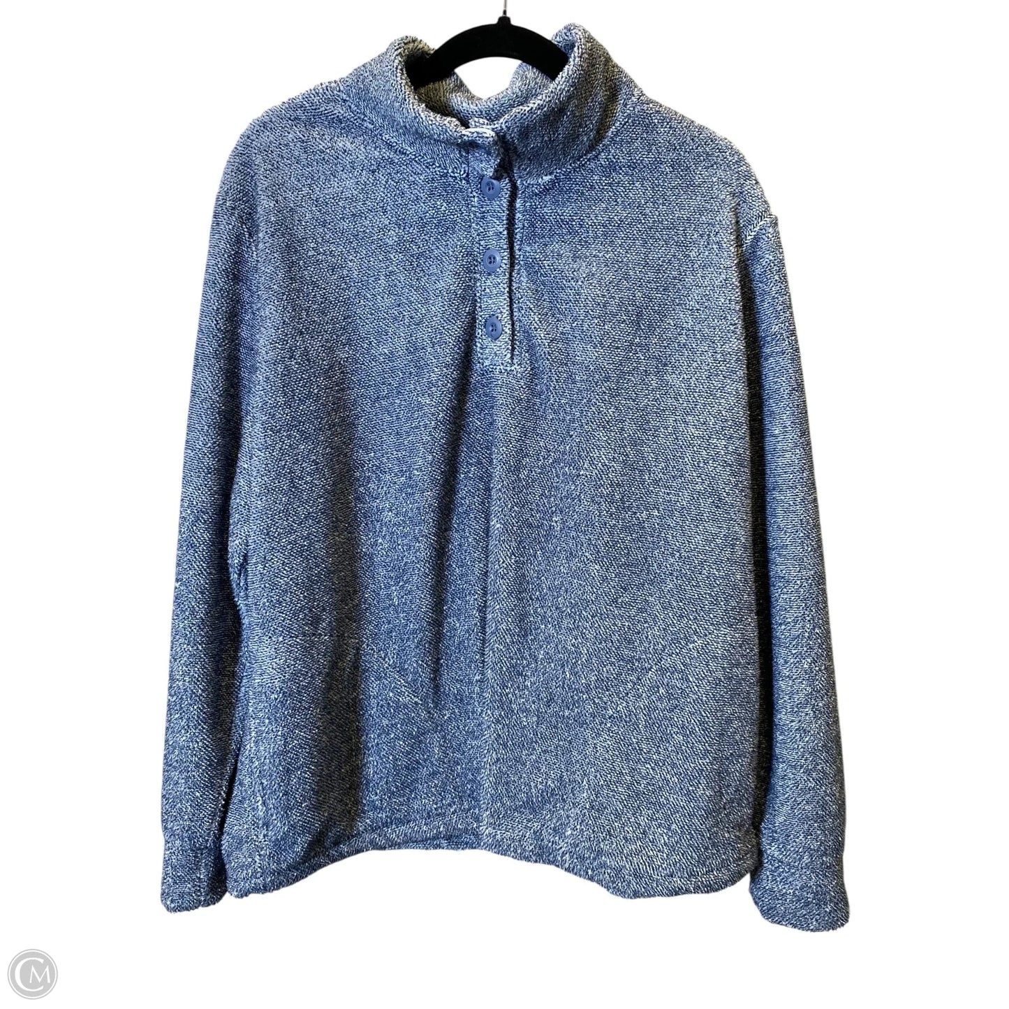 Sweatshirt Collar By Eddie Bauer In Blue, Size: Xxl