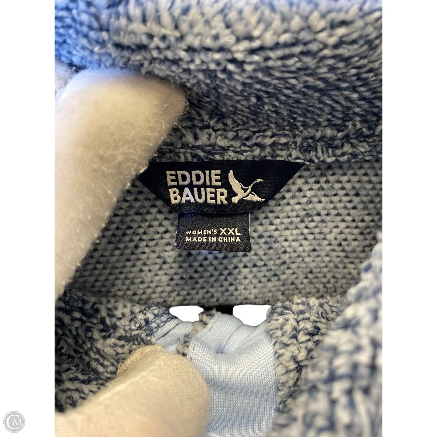 Sweatshirt Collar By Eddie Bauer In Blue, Size: Xxl