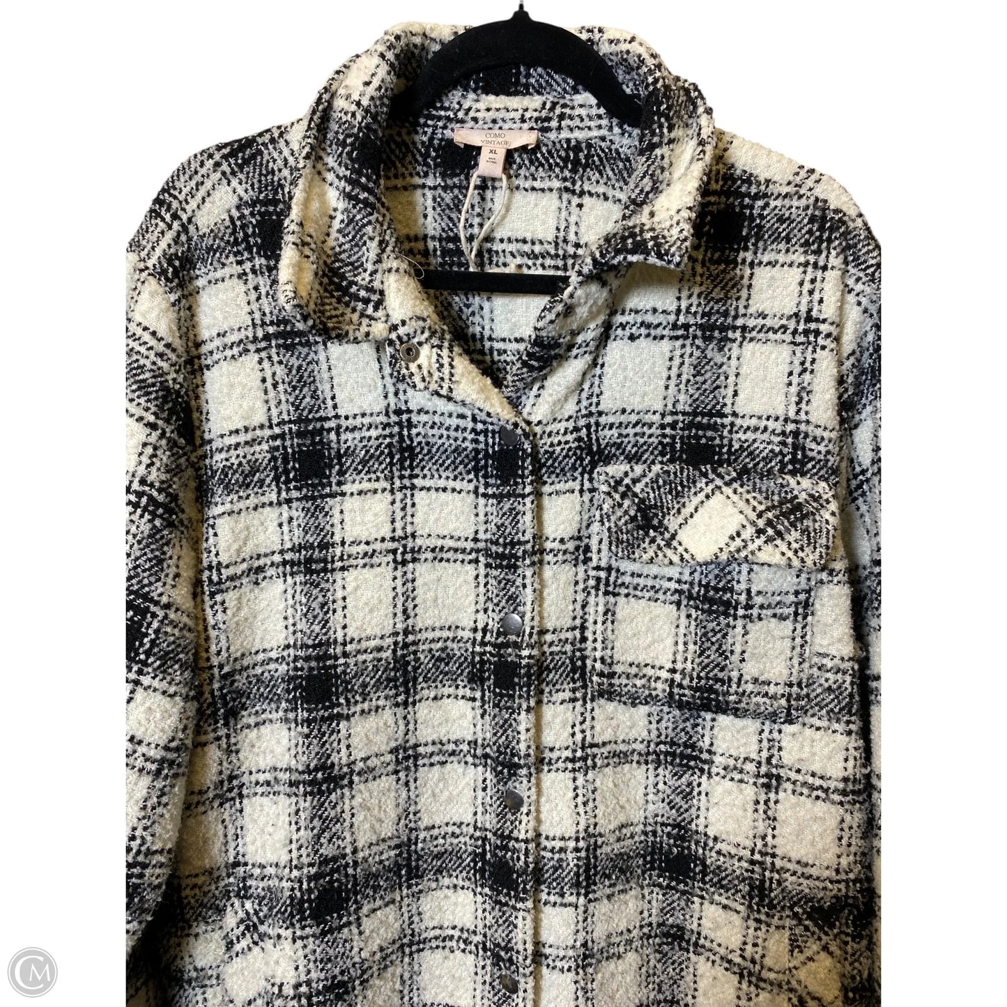 Jacket Other By Como Vintage In Checkered Pattern, Size: Xl