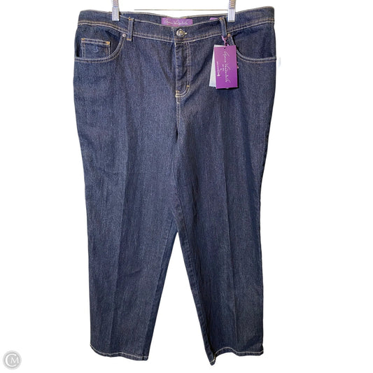 Jeans Straight By Gloria Vanderbilt In Blue Denim, Size: 18