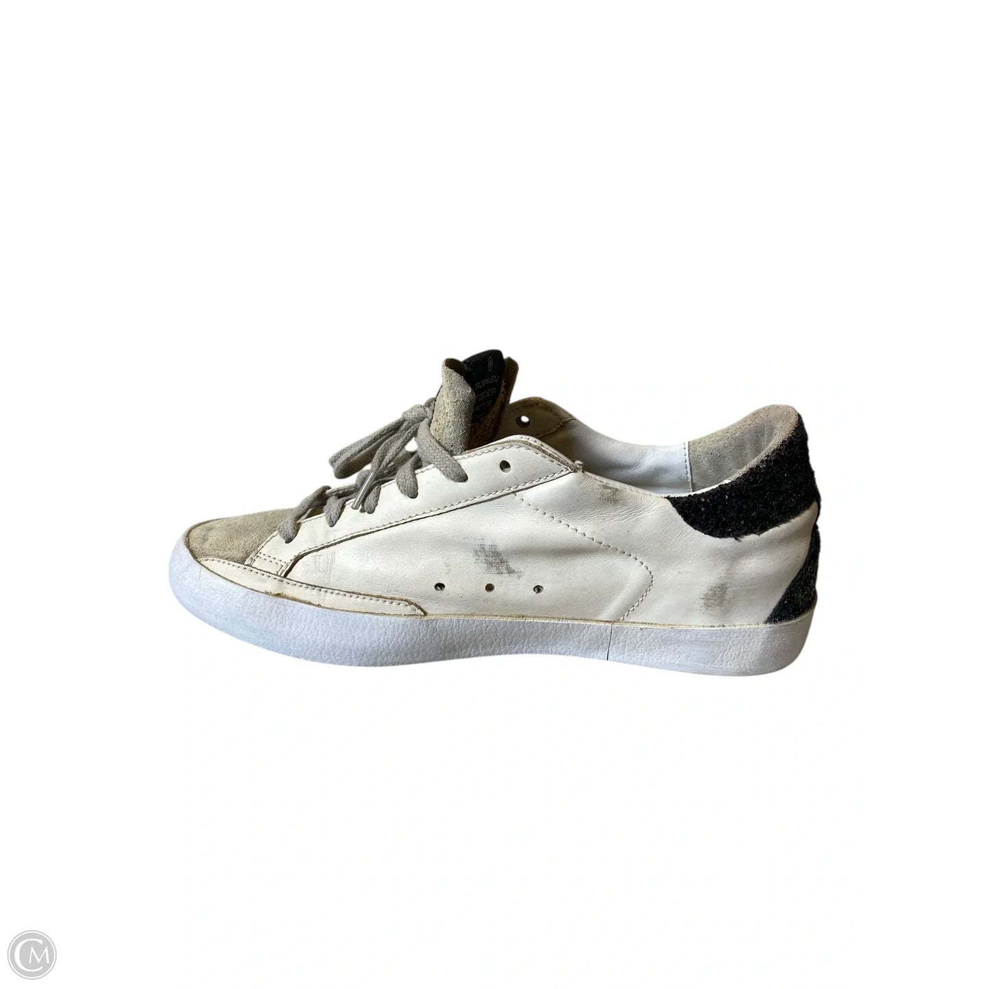 Shoes Luxury Designer By Golden Goose In Black & Cream, Size: 38