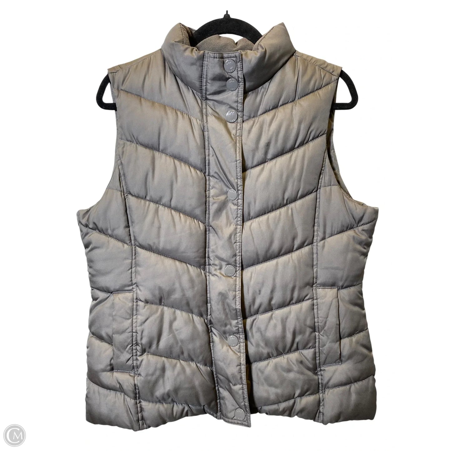 Vest Puffer & Quilted By Gap In Grey, Size: L