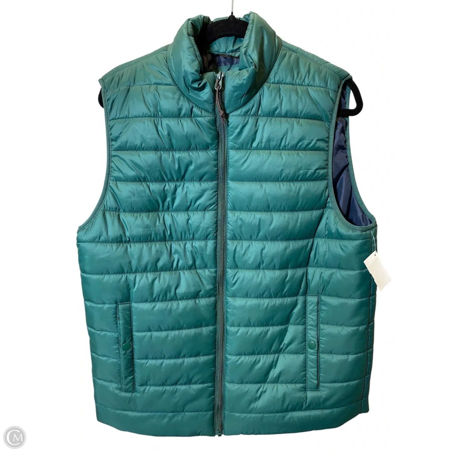 Vest Puffer & Quilted By Clothes Mentor In Green, Size: L