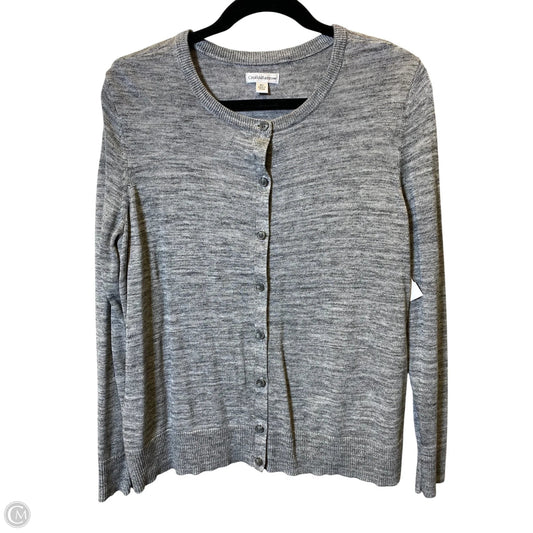 Sweater Cardigan By Croft And Barrow In Grey, Size: Xl