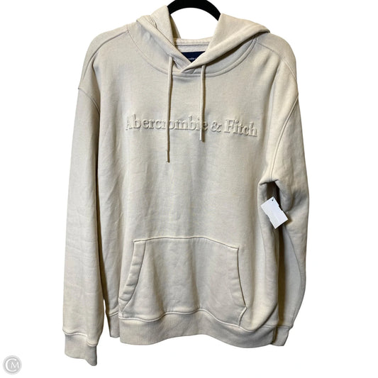 Athletic Sweatshirt Hoodie By Abercrombie And Fitch In Tan, Size: M