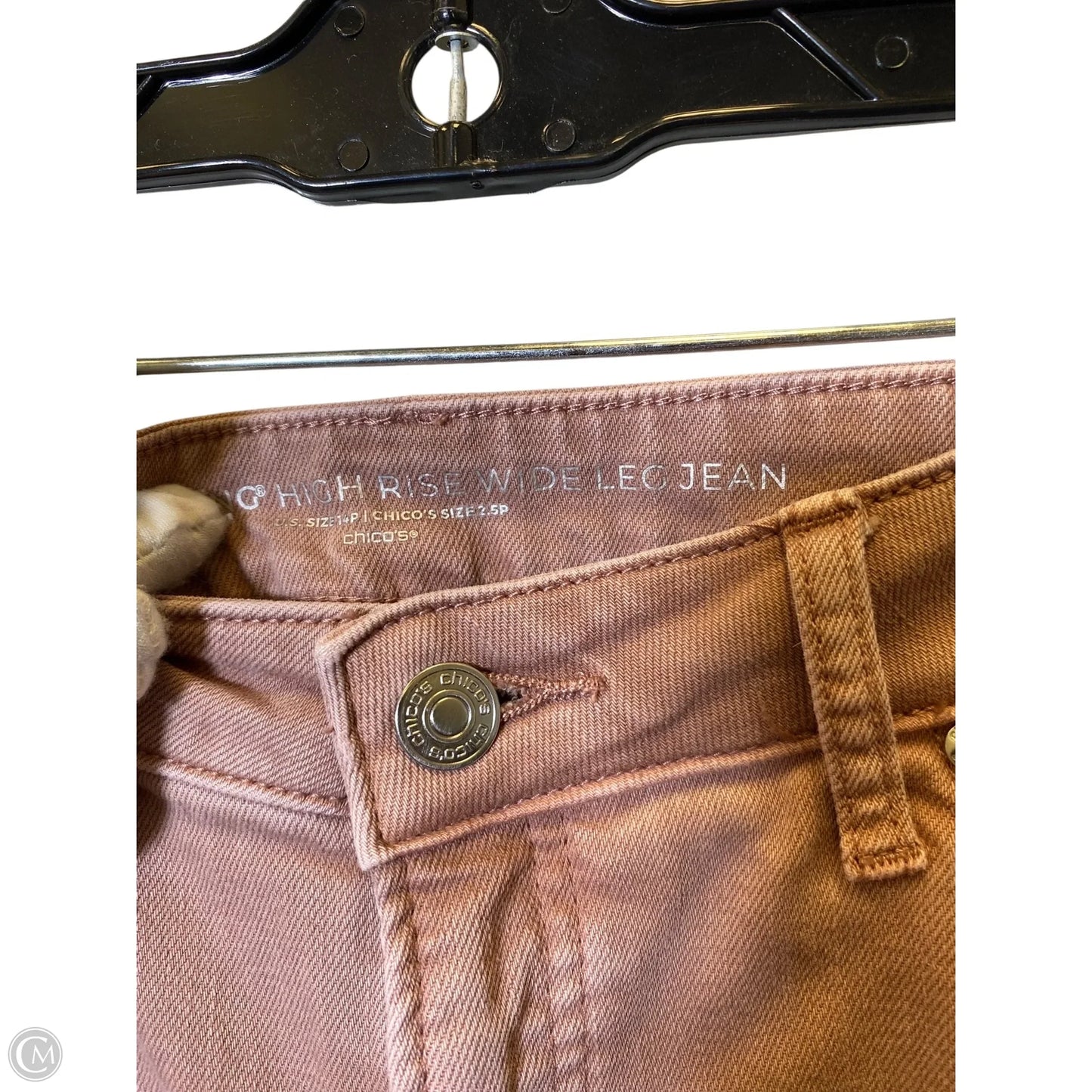 Jeans Wide Leg By Chicos In Pink, Size: 14