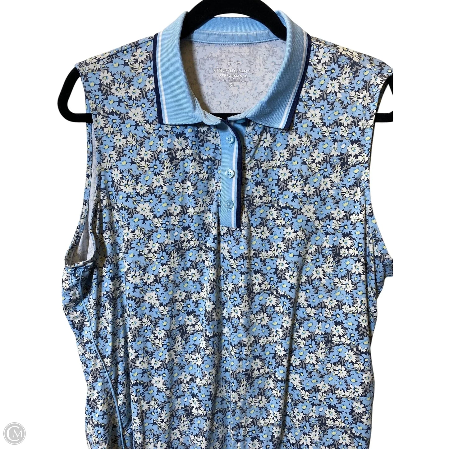 Top Sleeveless By Vineyard Vines In Floral Print, Size: Xl