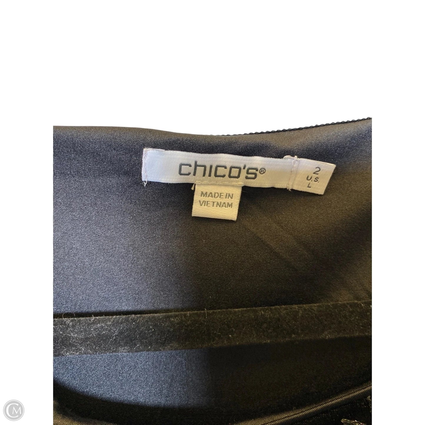 Dress Party Short By Chicos In Black & Silver, Size: L
