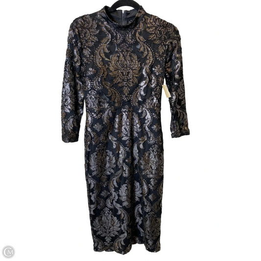 Dress Party Midi By Rachel Roy In Black & Silver, Size: 4