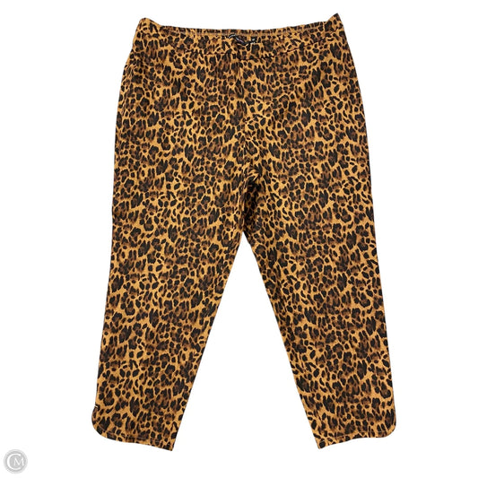 Pants Cropped By Isaac Mizrahi In Animal Print, Size: 20
