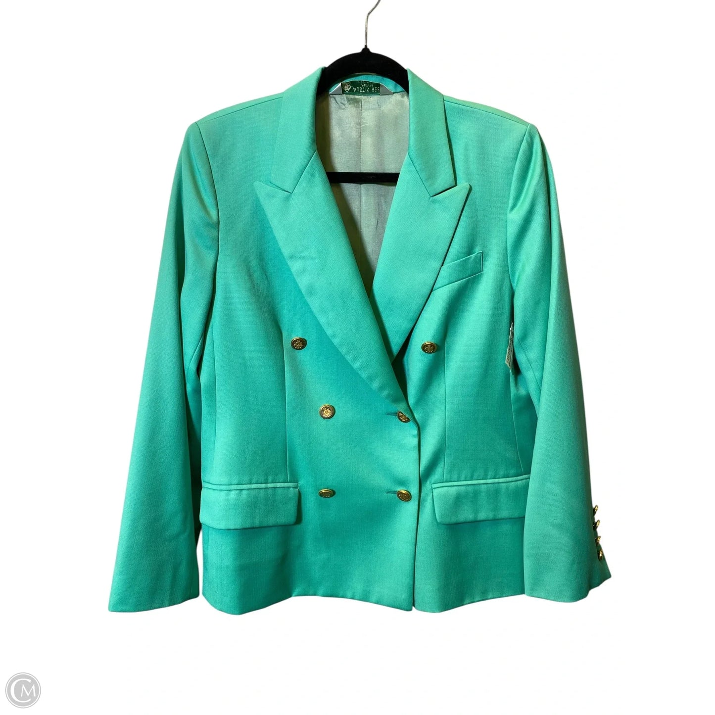 Blazer By Clothes Mentor In Aqua, Size: 12