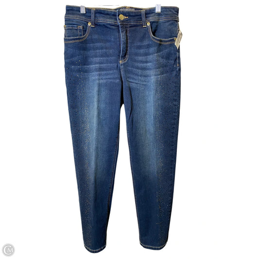 Jeans Straight By Chicos In Blue Denim, Size: M